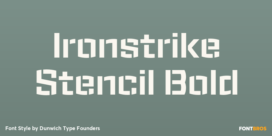 Ironstrike Stencil Bold Poster