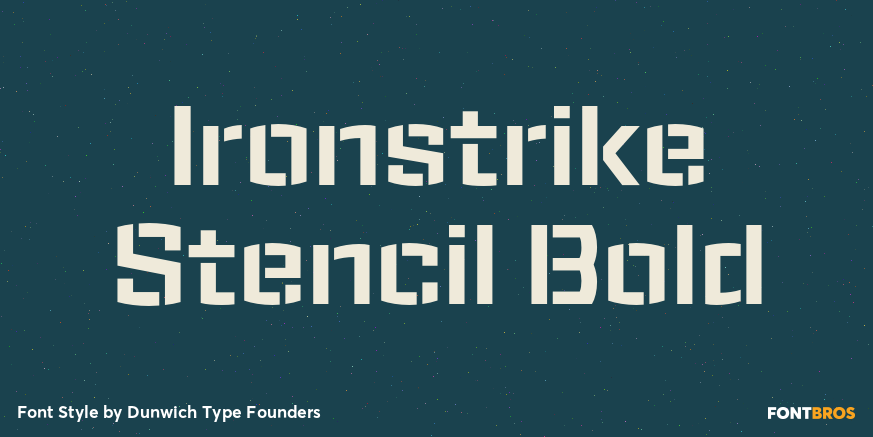 Ironstrike Stencil Bold Poster