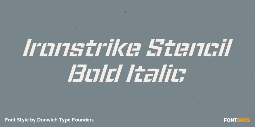 Ironstrike Stencil Bold Italic Poster