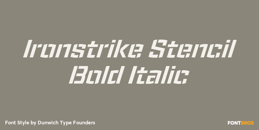 Ironstrike Stencil Bold Italic Poster
