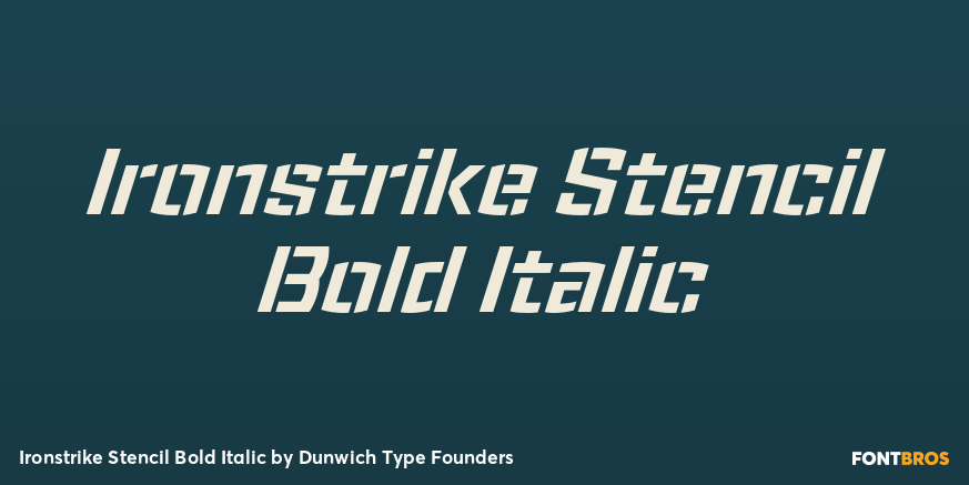 Ironstrike Stencil Bold Italic Poster