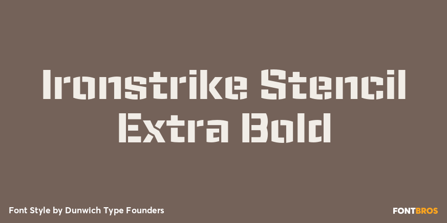 Ironstrike Stencil Extra Bold Poster