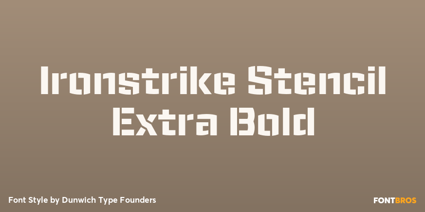 Ironstrike Stencil Extra Bold Poster