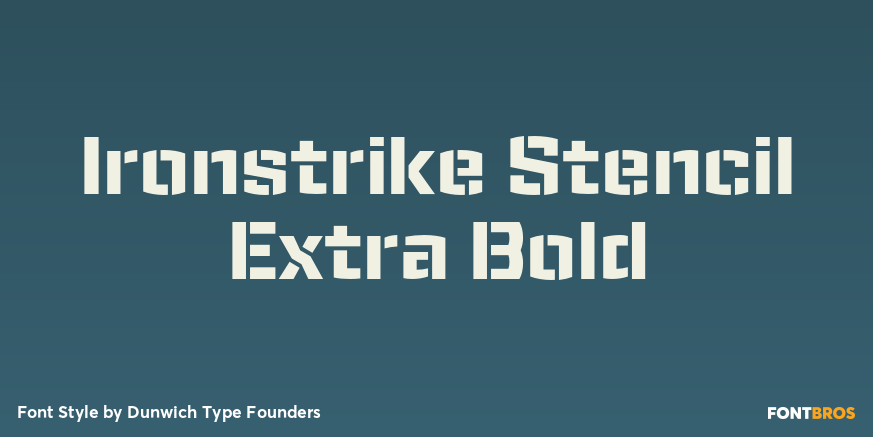 Ironstrike Stencil Extra Bold Poster
