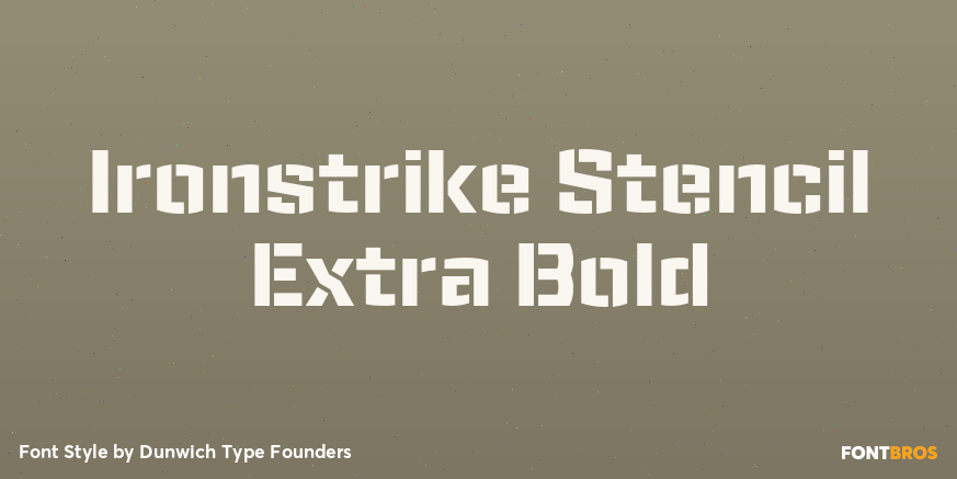 Ironstrike Stencil Extra Bold Poster