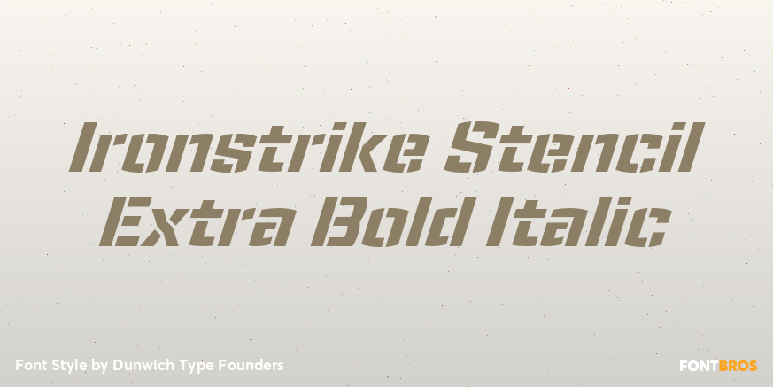 Ironstrike Stencil Extra Bold Italic Poster