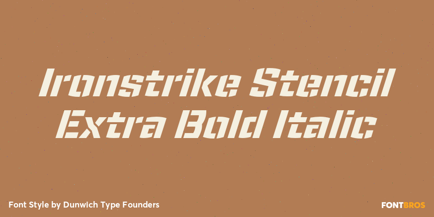 Ironstrike Stencil Extra Bold Italic Poster