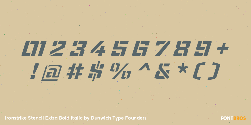 Ironstrike Stencil Extra Bold Italic Font Poster #4
