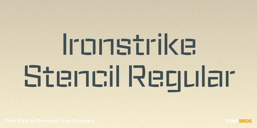 Ironstrike Stencil Regular Poster