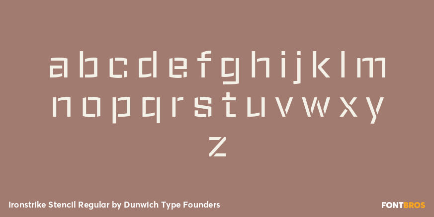 Ironstrike Stencil Regular Font Poster #3