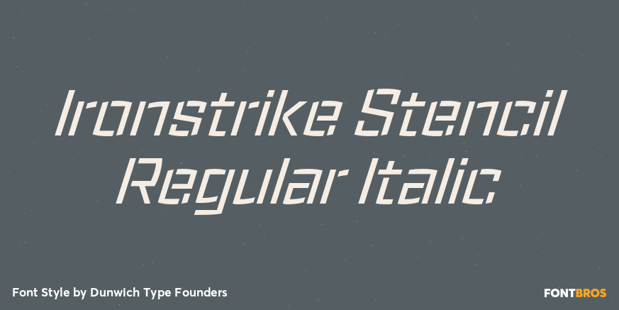 Ironstrike Stencil Regular Italic Poster