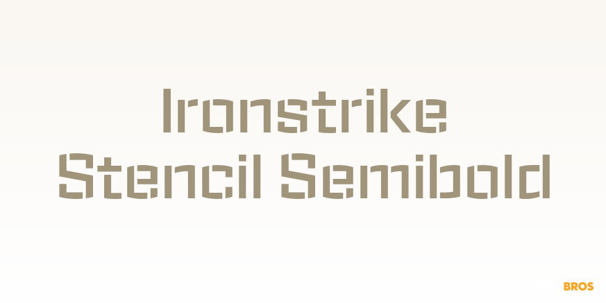 Ironstrike Stencil Semibold Poster