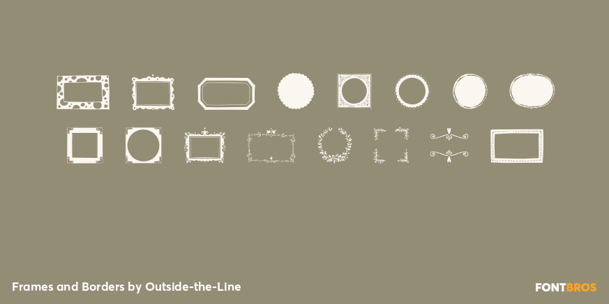 Frames and Borders Font Poster #2