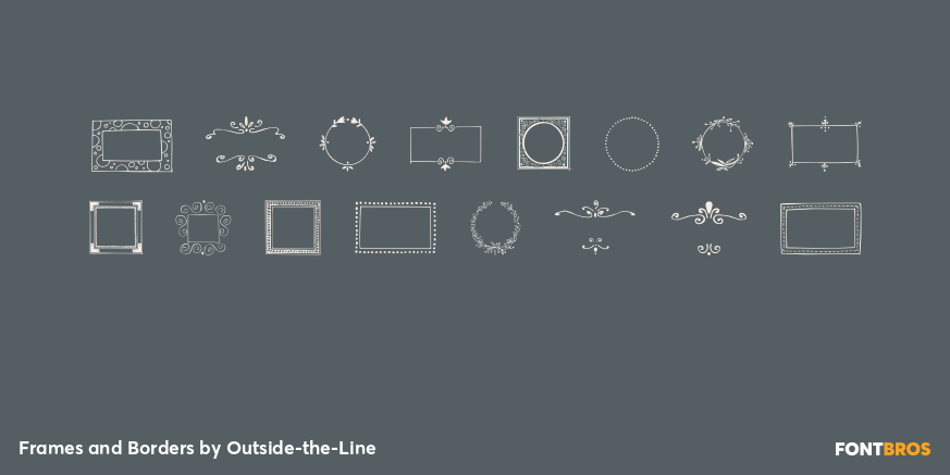 Frames and Borders Font Poster #3