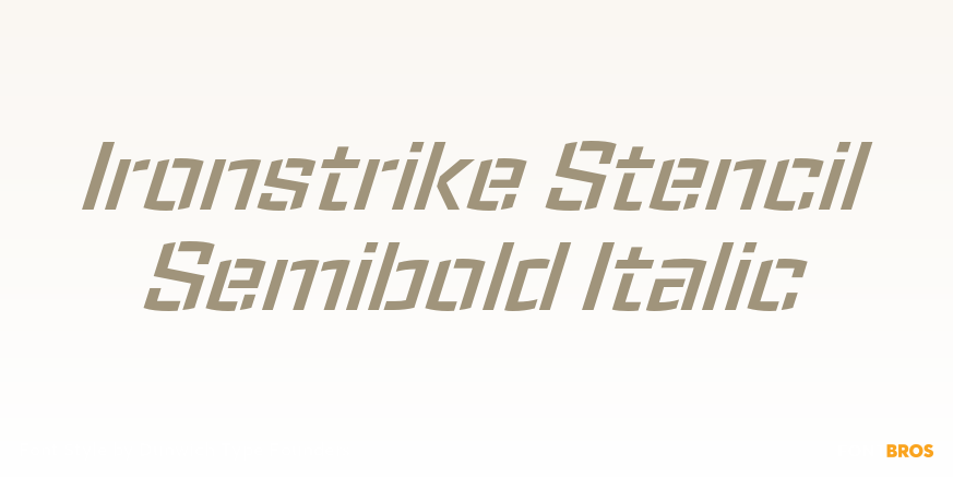 Ironstrike Stencil Semibold Italic Poster