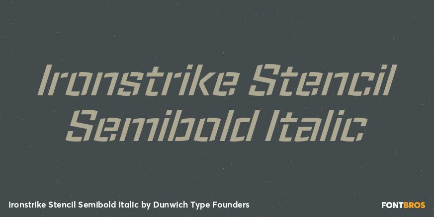 Ironstrike Stencil Semibold Italic Poster