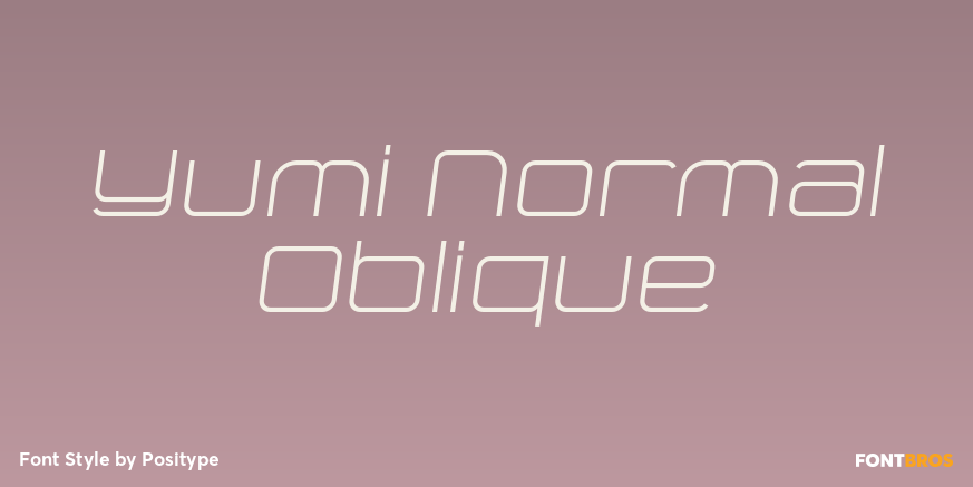 Yumi Normal Oblique Font Poster #1