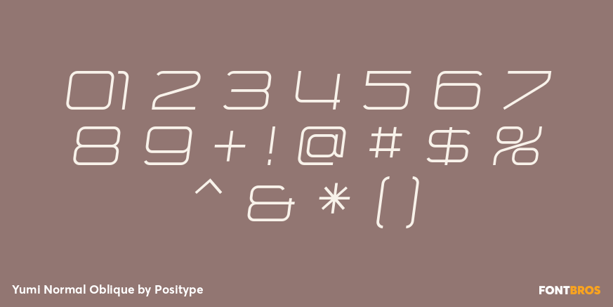 Yumi Normal Oblique Font Poster #1