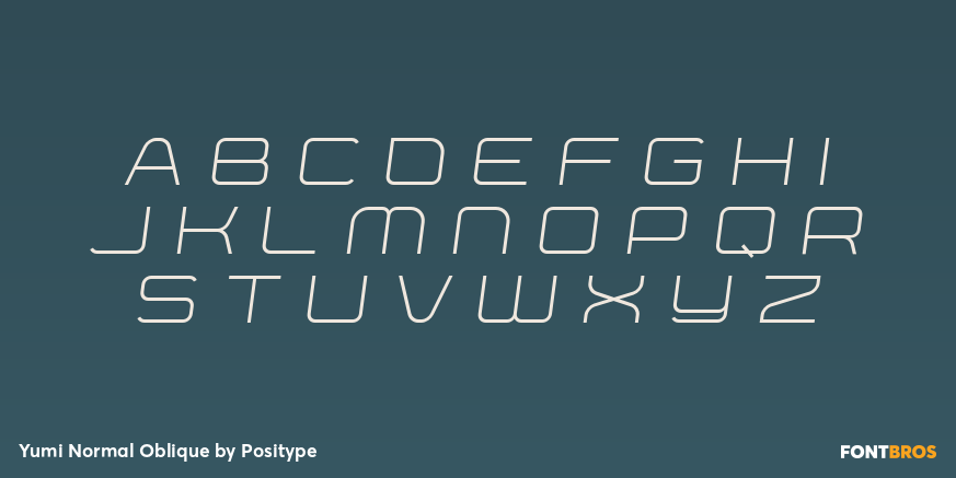Yumi Normal Oblique Font Poster #1