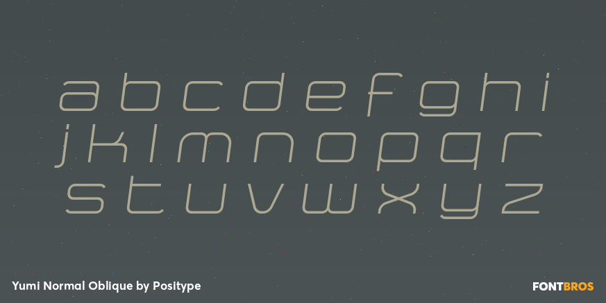 Yumi Normal Oblique Font Poster #1