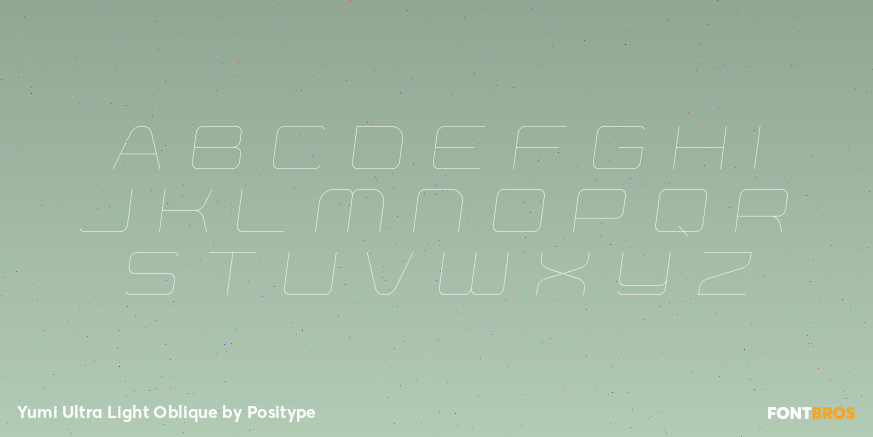 Yumi Ultra Light Oblique Font Poster #2
