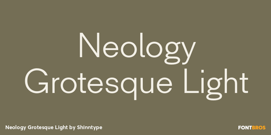 Neology Grotesque Light Font Poster #1