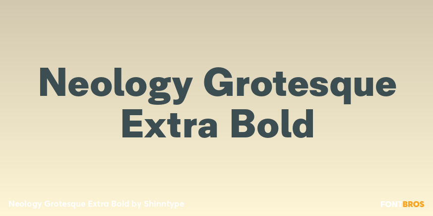 Neology Grotesque Extra Bold Font Poster #1