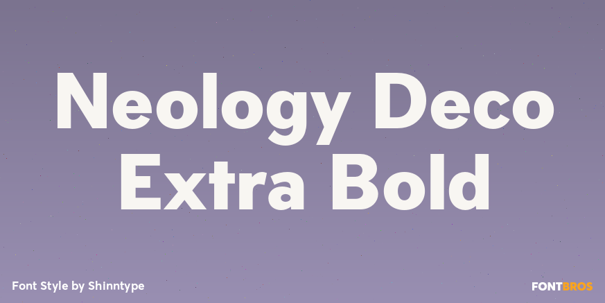 Neology Deco Extra Bold Font Poster #1