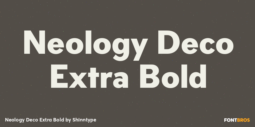 Neology Deco Extra Bold Font Poster #1