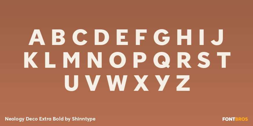 Neology Deco Extra Bold Font Poster #2