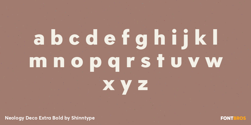 Neology Deco Extra Bold Font Poster #3