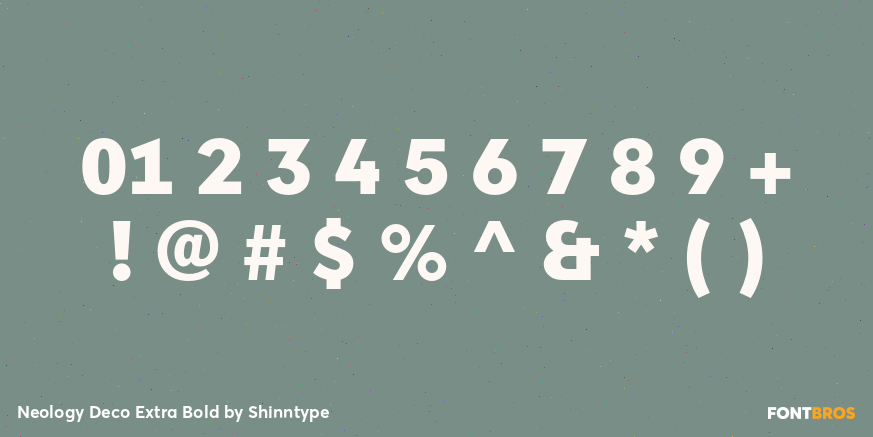 Neology Deco Extra Bold Font Poster #4