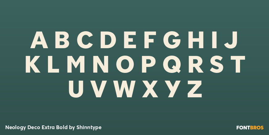 Neology Deco Extra Bold Font Poster #1