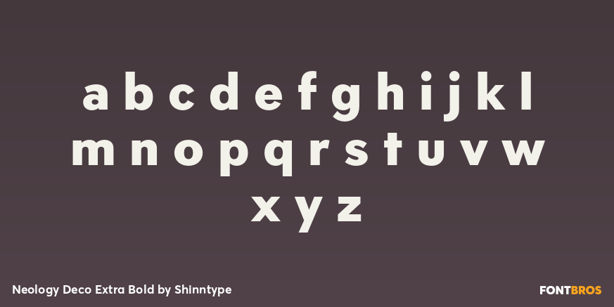 Neology Deco Extra Bold Font Poster #1