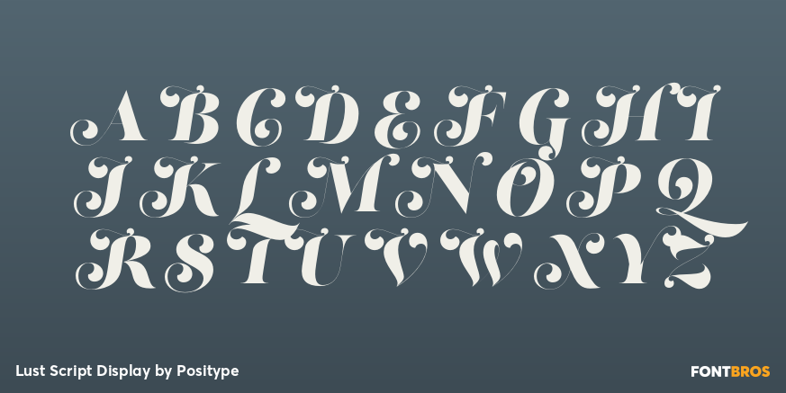 Lust Script Display Font Poster #2