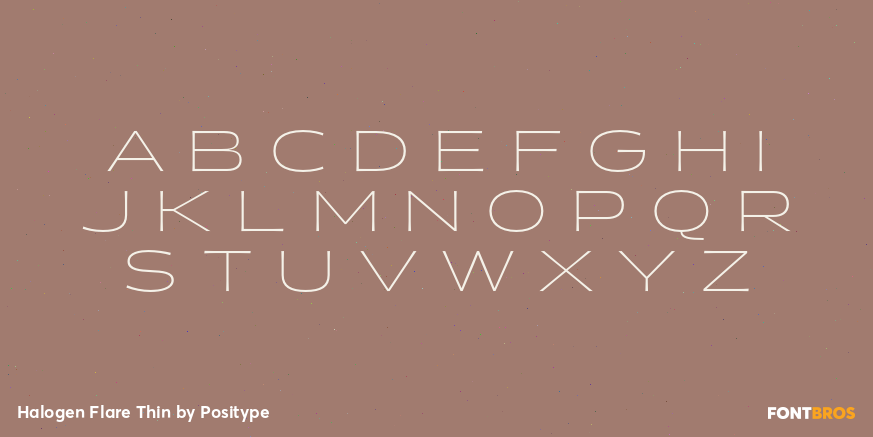 Halogen Flare Thin Font Poster #2