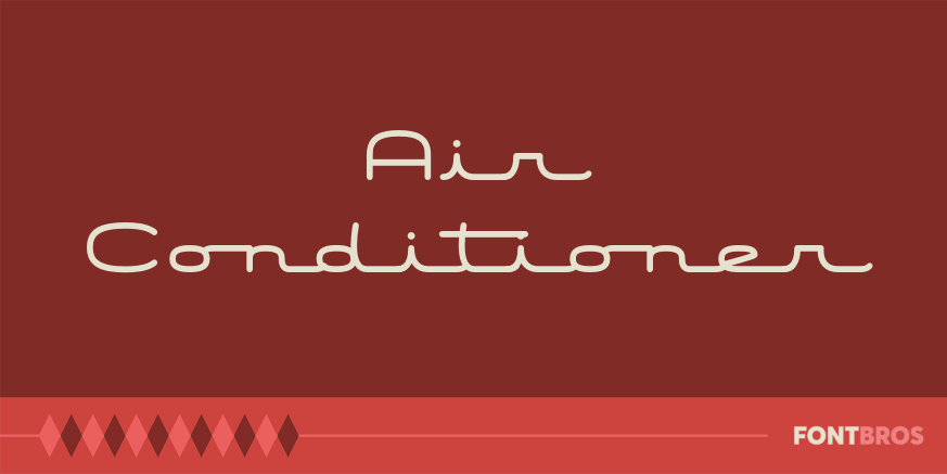 Air Conditioner Font Poster