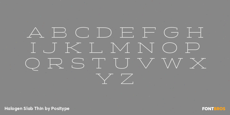 Halogen Slab Thin Font Poster #2