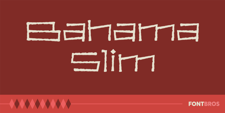 Bahama Slim Font Poster