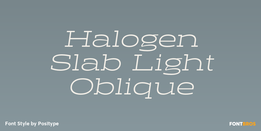 Halogen Slab Light Oblique Font Poster #1