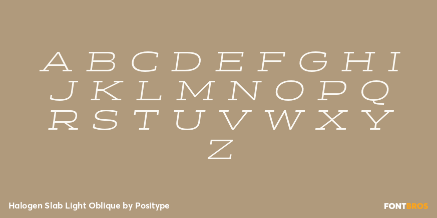 Halogen Slab Light Oblique Font Poster #2