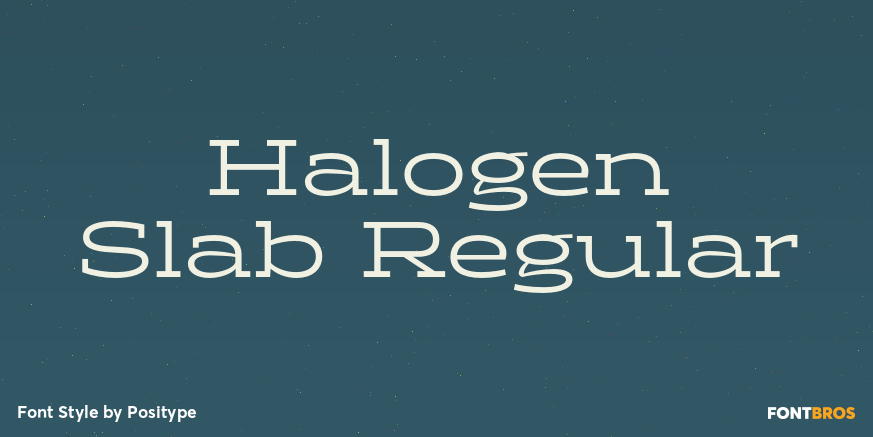 Halogen Slab Regular Font Poster #1