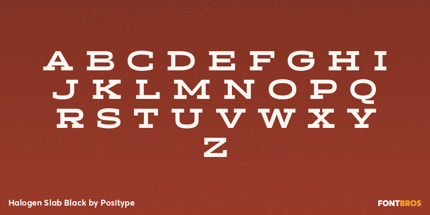 Halogen Slab Black Font Poster #1