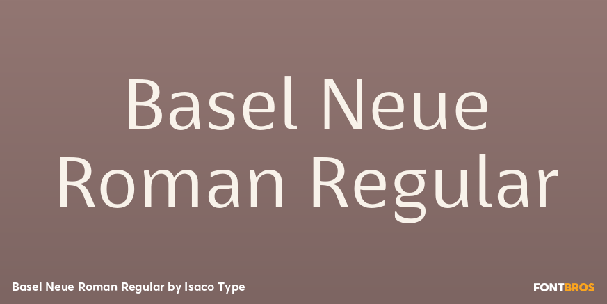Basel Neue Roman Regular Font Poster #1