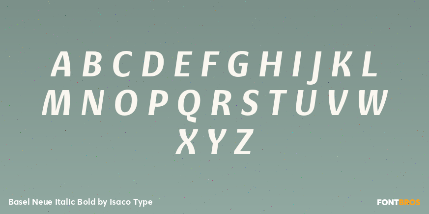 Basel Neue Italic Bold Font Poster #2