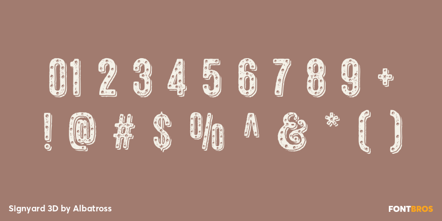 Signyard 3D Font Poster #1