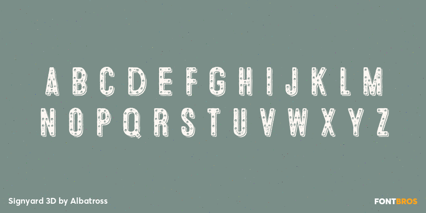 Signyard 3D Font Poster #3