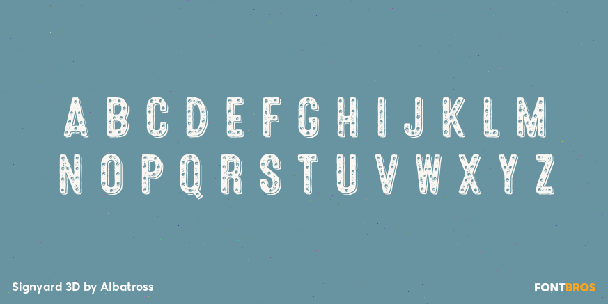 Signyard 3D Font Poster #1