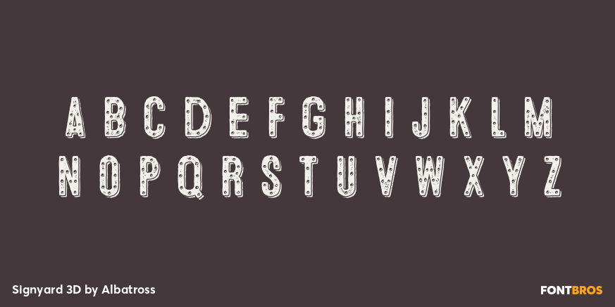 Signyard 3D Font Poster #1
