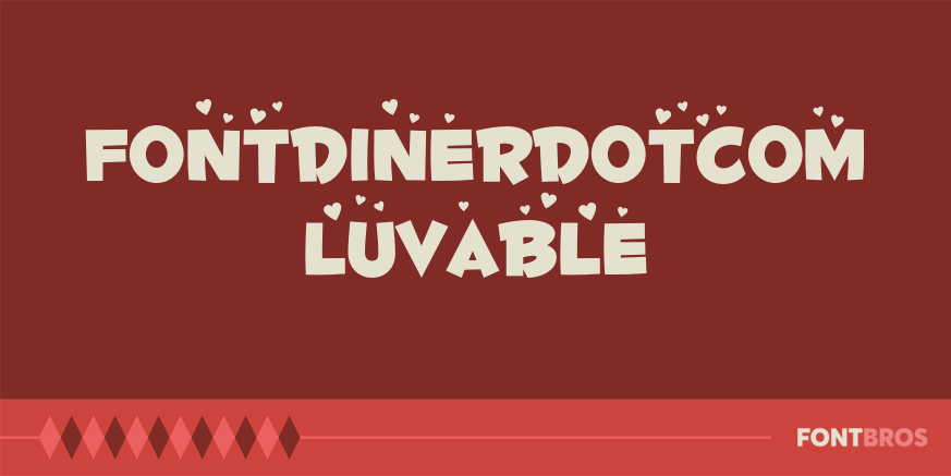 Fontdinerdotcom Luvable Font Poster #1